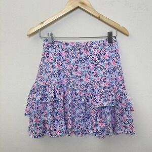 Lilly Pulitzer New Tilly Tiered Ruffle Skirt Multi Fun Sun Repeat Ditsy Skirt 00
